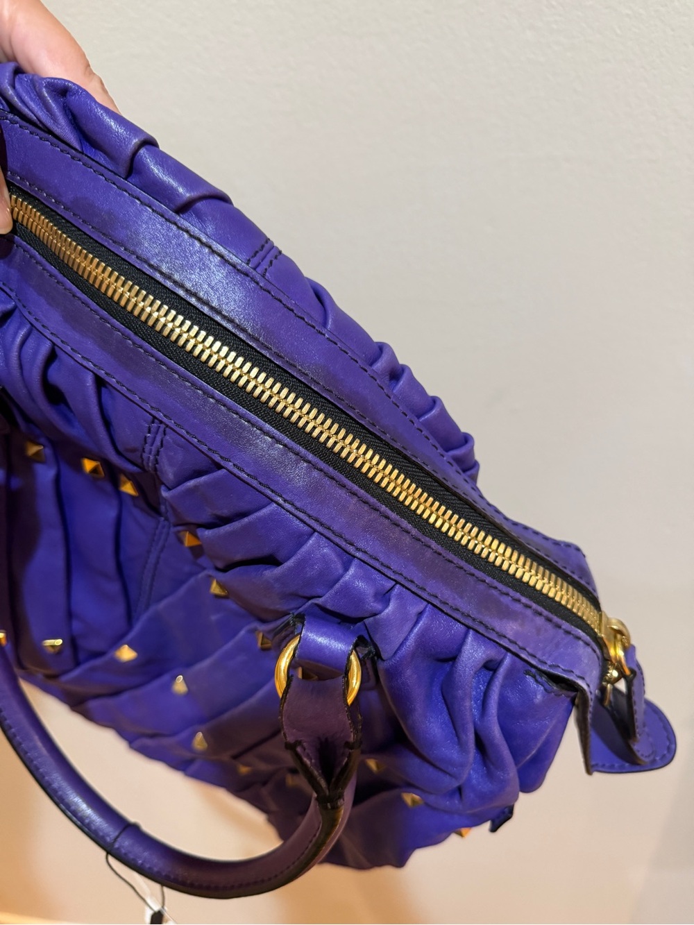 Valentino Maison Purple rockstud bag ASO Gossip Girl Jenny Humphrey - Picture 9 of 10